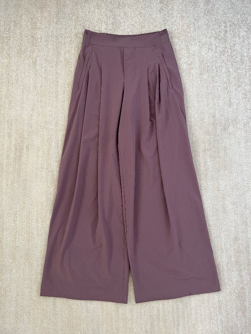 Athleta Brooklyn Heights Pleated Wide Leg Pants Pull On 2